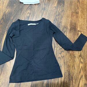 Susana Monaco Black Long Sleeve Top